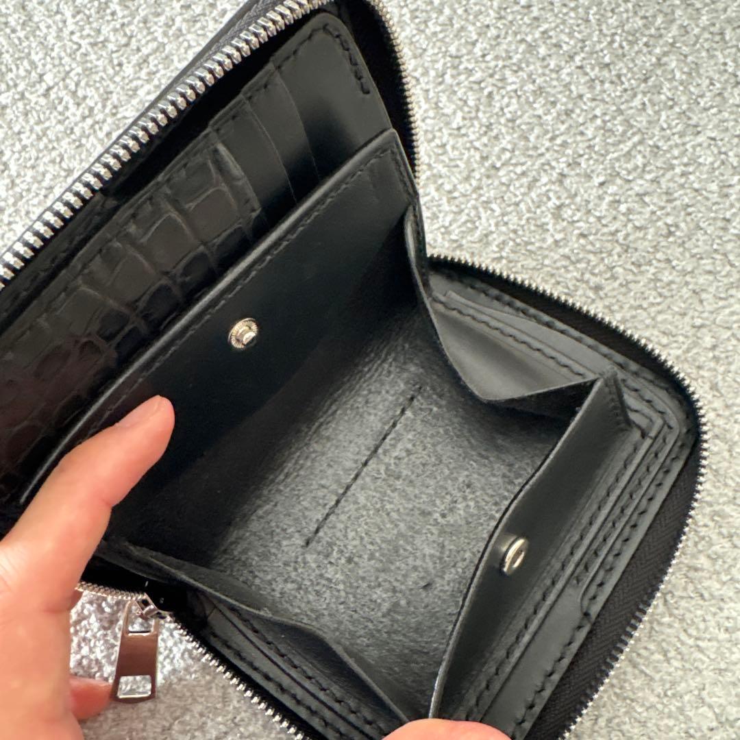 アリゲーター“ディープブラック”ジッパーミドル〜 no9ray - メルカリ