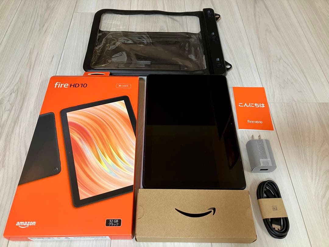 Amazon fire HD 10 インチ タブレット 13世代　防水ケース付き メディアフューチャー Amazon Fire HD 10 10.1インチ 機種で使える