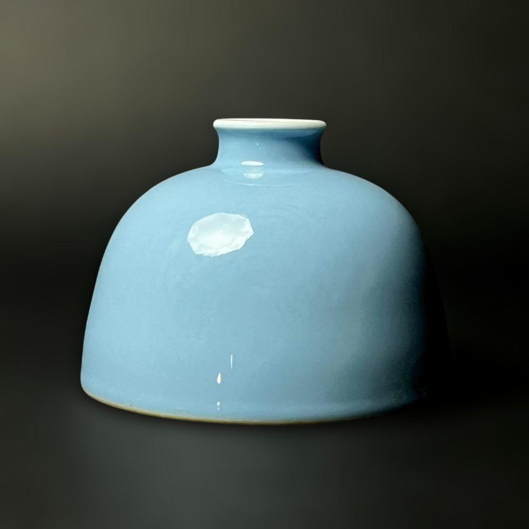 唐物 天青釉暗刻龍紋太白尊 大清康煕年製 款 中国美術 古玩 SH27の通販