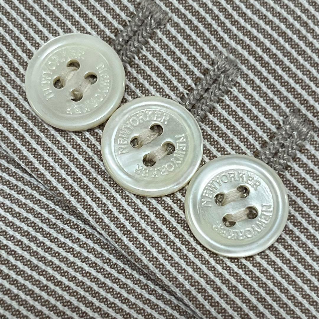 ニューヨーカー パンツスーツ シアサッカ リネン混 ウォッシャブル