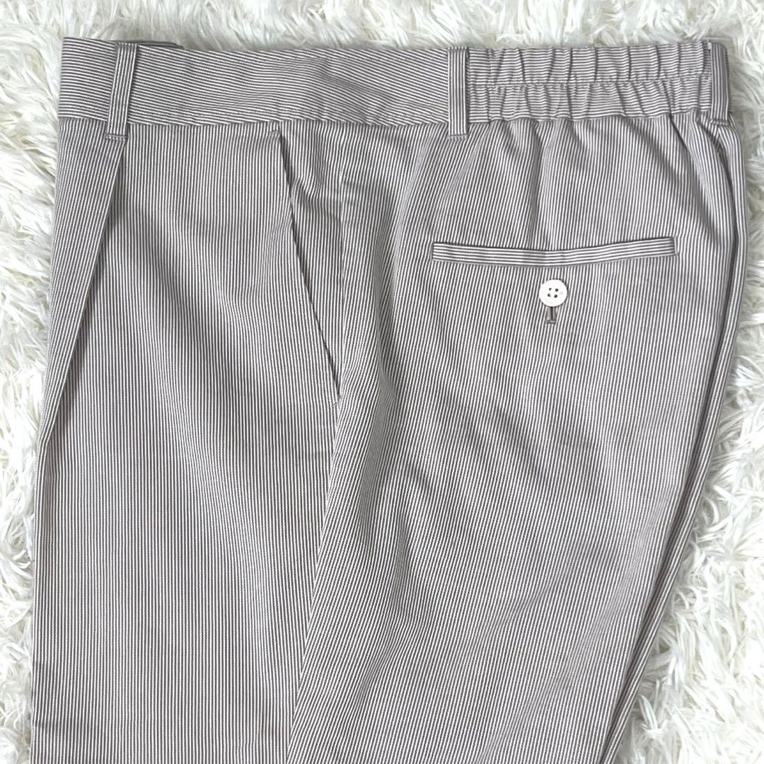 ニューヨーカー パンツスーツ シアサッカ リネン混 ウォッシャブル