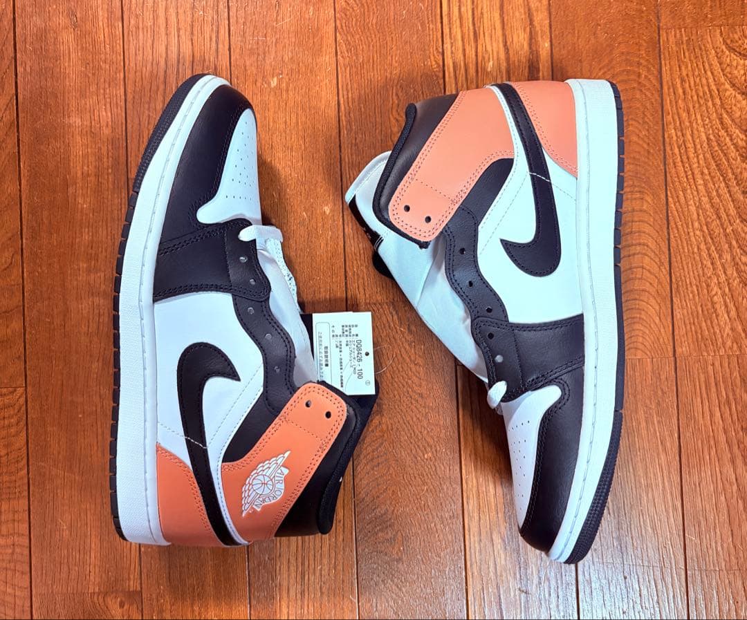 ツ*ツ様 値下げしました！新品 Air Jordan 1ミッド白 黒 ピンク28