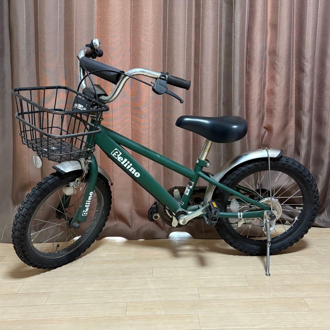 16インチ Beliino 子供用自転車 緑 前カゴ付き 元値35700円 - メルカリ