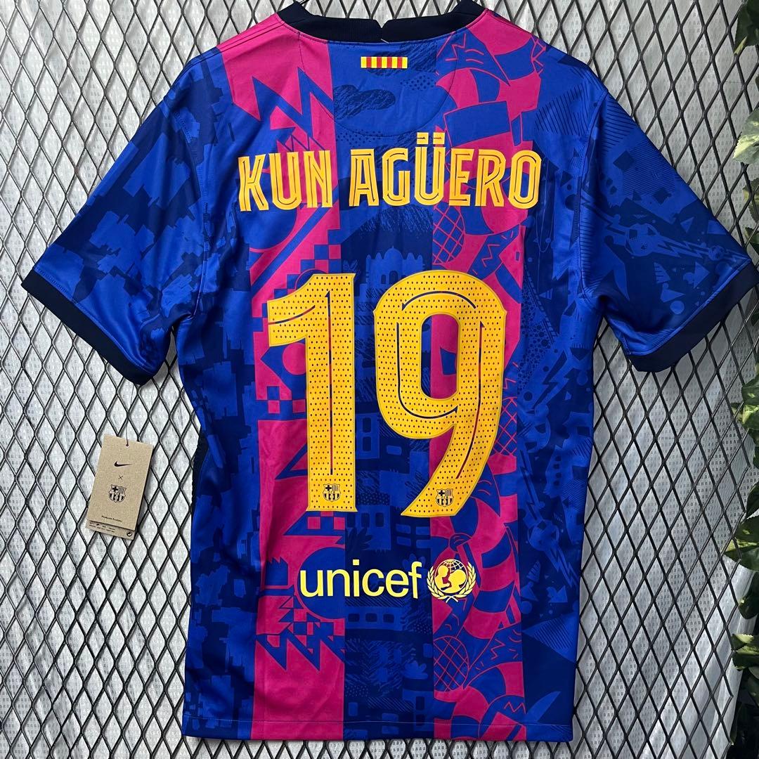 新品未使用　タグ付き　NIKE バルセロナユニフォーム　No19 アグエロ 楽天市場】(ナイキ) NIKE/21/22バルセロナ/ホーム/半袖/アグエロ