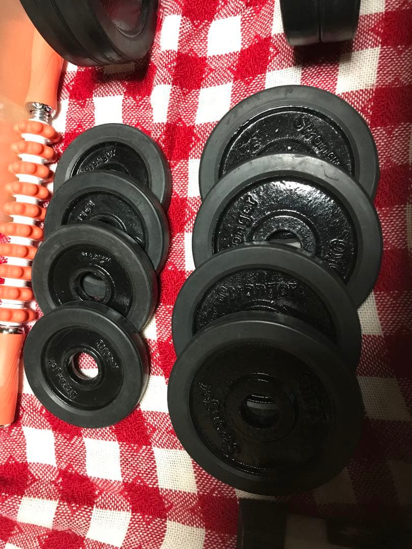 まとめて 筋トレ用品 ボディメーカー フラットベンチ ダンベル