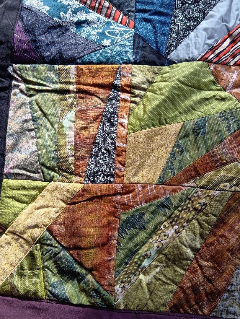 着物リメイク、キルトパッチワークマット
