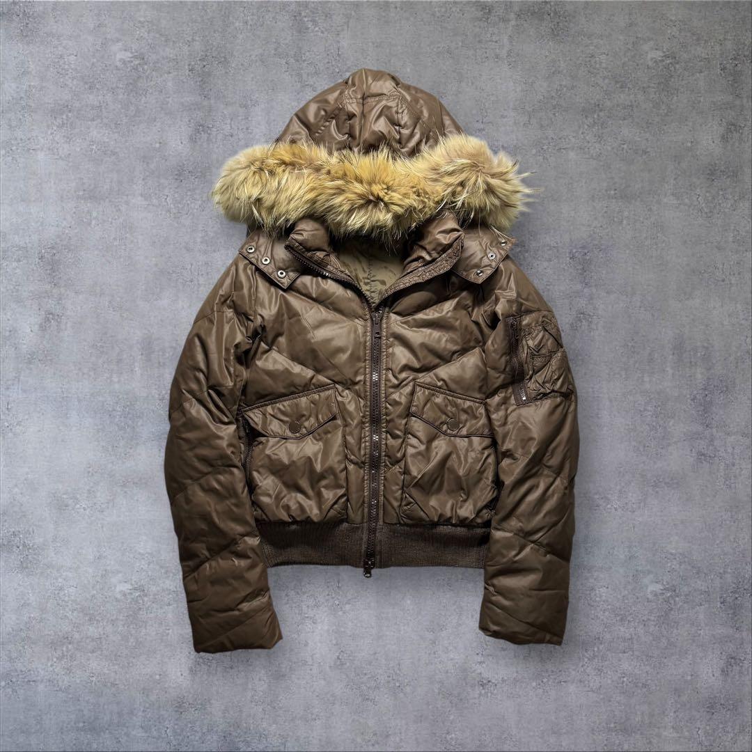 Y2K moussy ファーダウンジャケット 平成ギャル 白ギャルn2b MA1