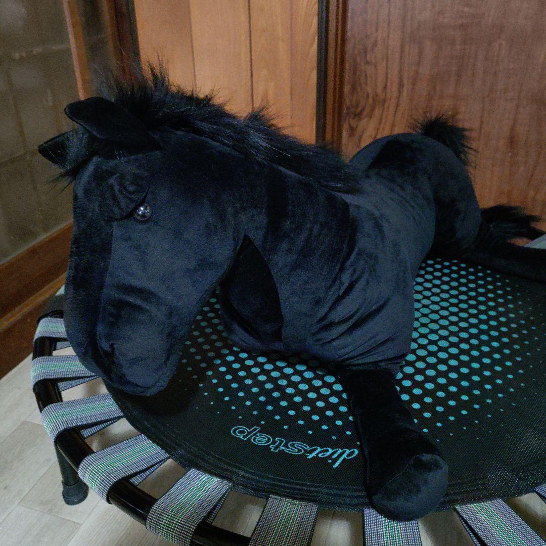 超BIG くたっと GIGA サラブレッド 黒い馬 ぬいぐるみ 大型 新品 タグ