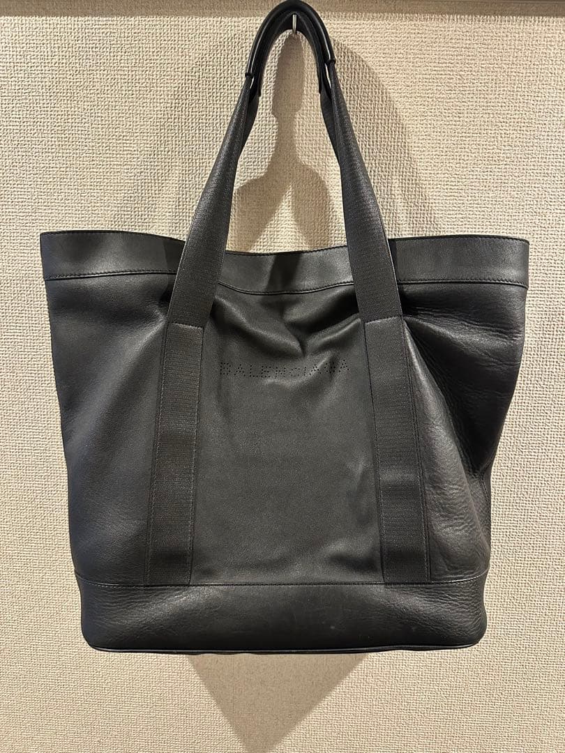 BALENCIAGA ブラックレザートートバッグ BALENCIAGA トートショルダーバッグ (BALENCIAGA/トートバッグ) 671402