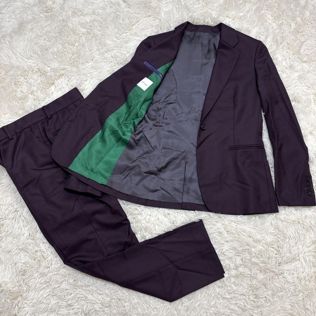 【現行タグ】ポールスミス　セットアップ　パープル　38　Mサイズ Paul Smith（スーツ ・ パープル/紫色系）のフリマアイテム一覧