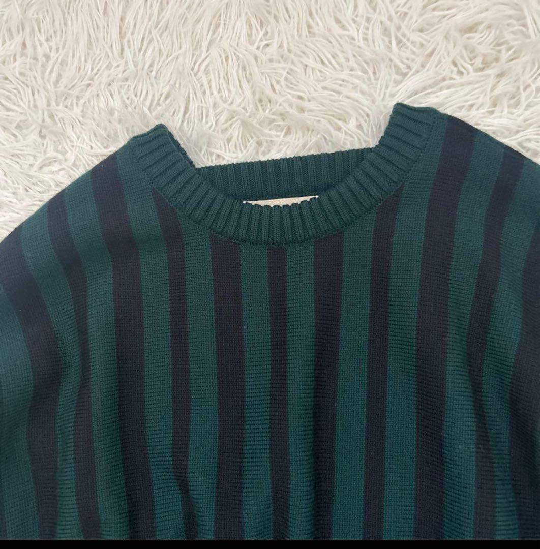 S*Q様 MARNI ダークグリーン ブラック ストライプ ニットM - メルカリ