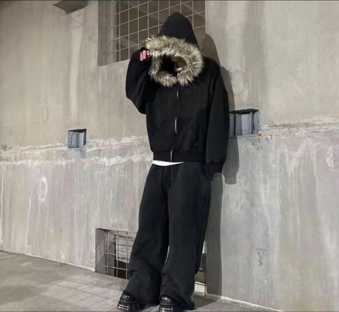 ファージップパーカーy2k グランジ sk8opium 海外ストリート - メルカリ