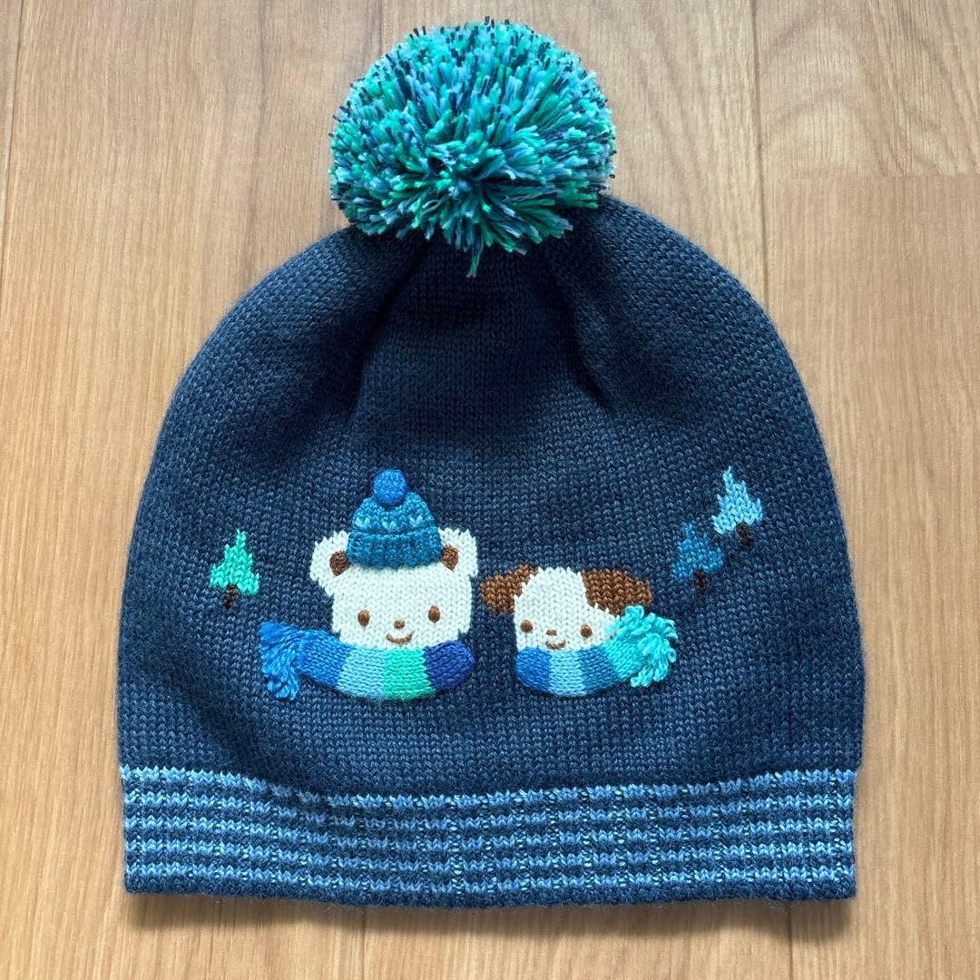 ファミリア　ファミちゃん　ニット帽子　53〜55 familiar ファミリア まろみピンク リアちゃん ニット帽 お帽子