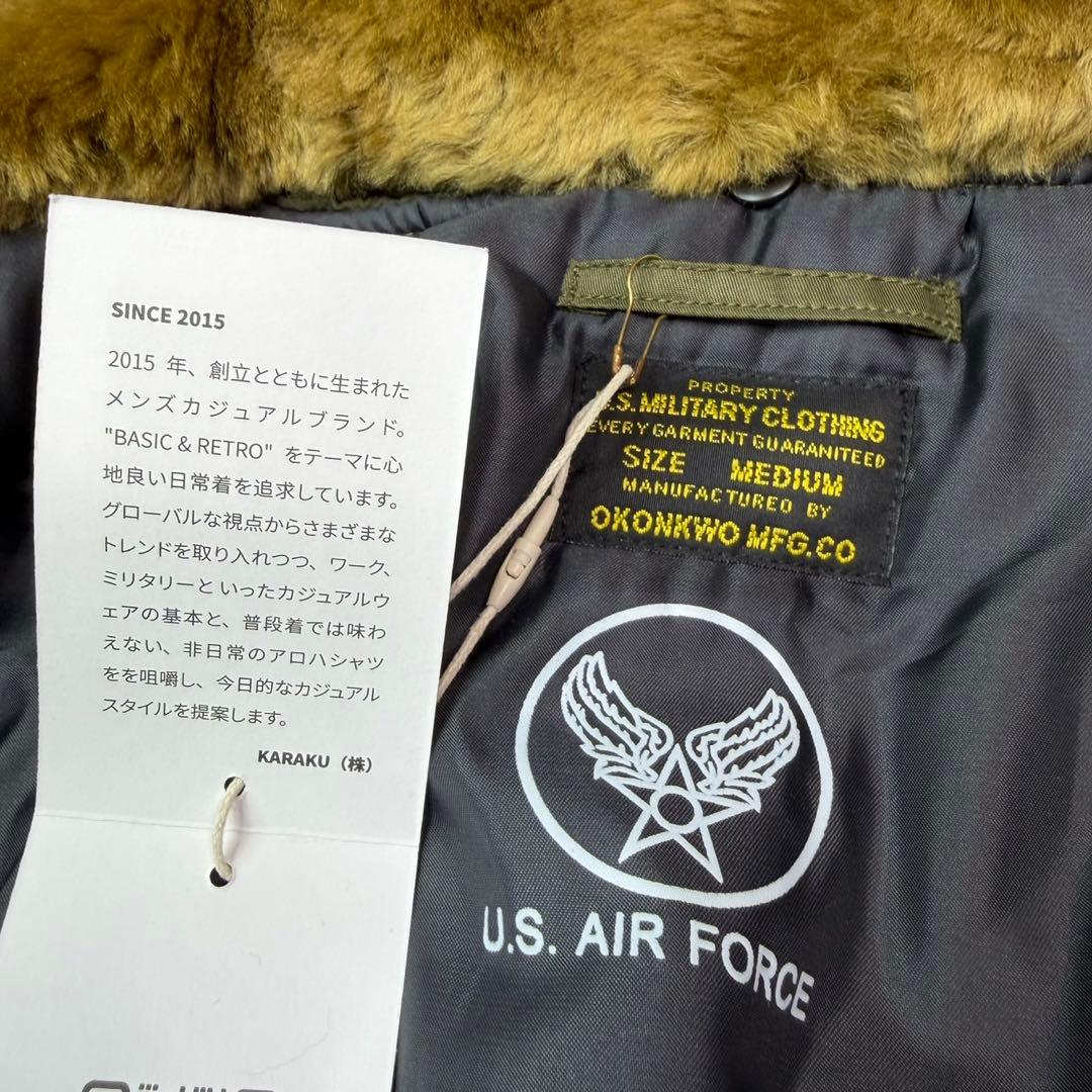 極美品】B-15B フライトジャケット Karaku オリーブ ミリタリー - メルカリ