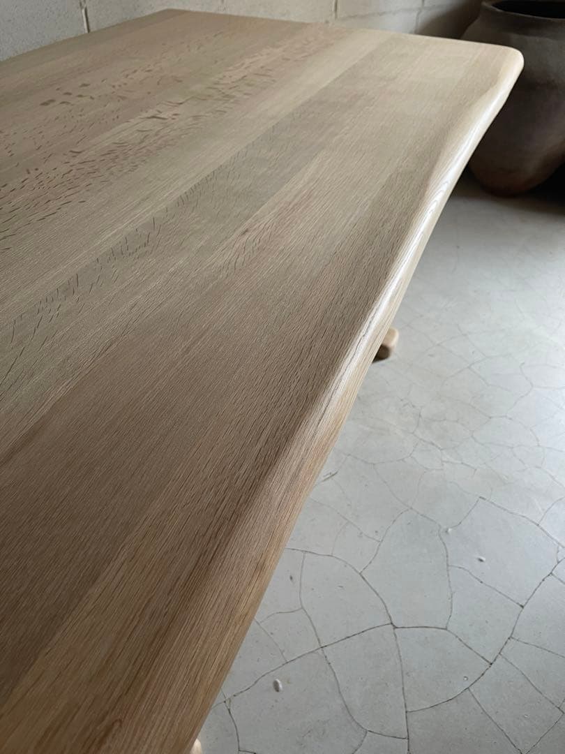 美品 飛騨清見工房 天然木楢無垢材 オーク無垢材 ダイニングテーブル