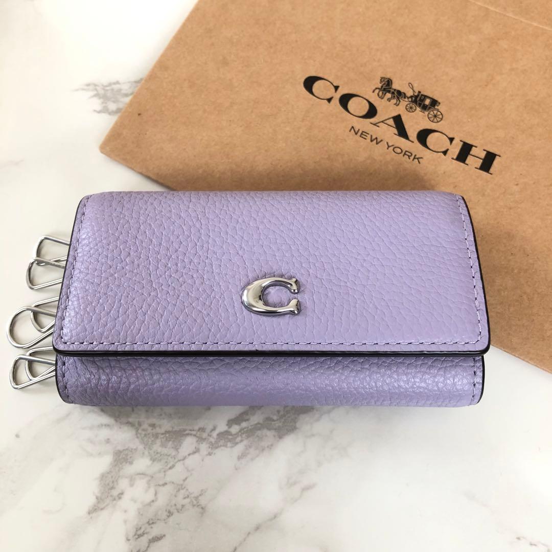 新品未使用 COACH コーチ キーケース ソフトパープル 完売品 紫色