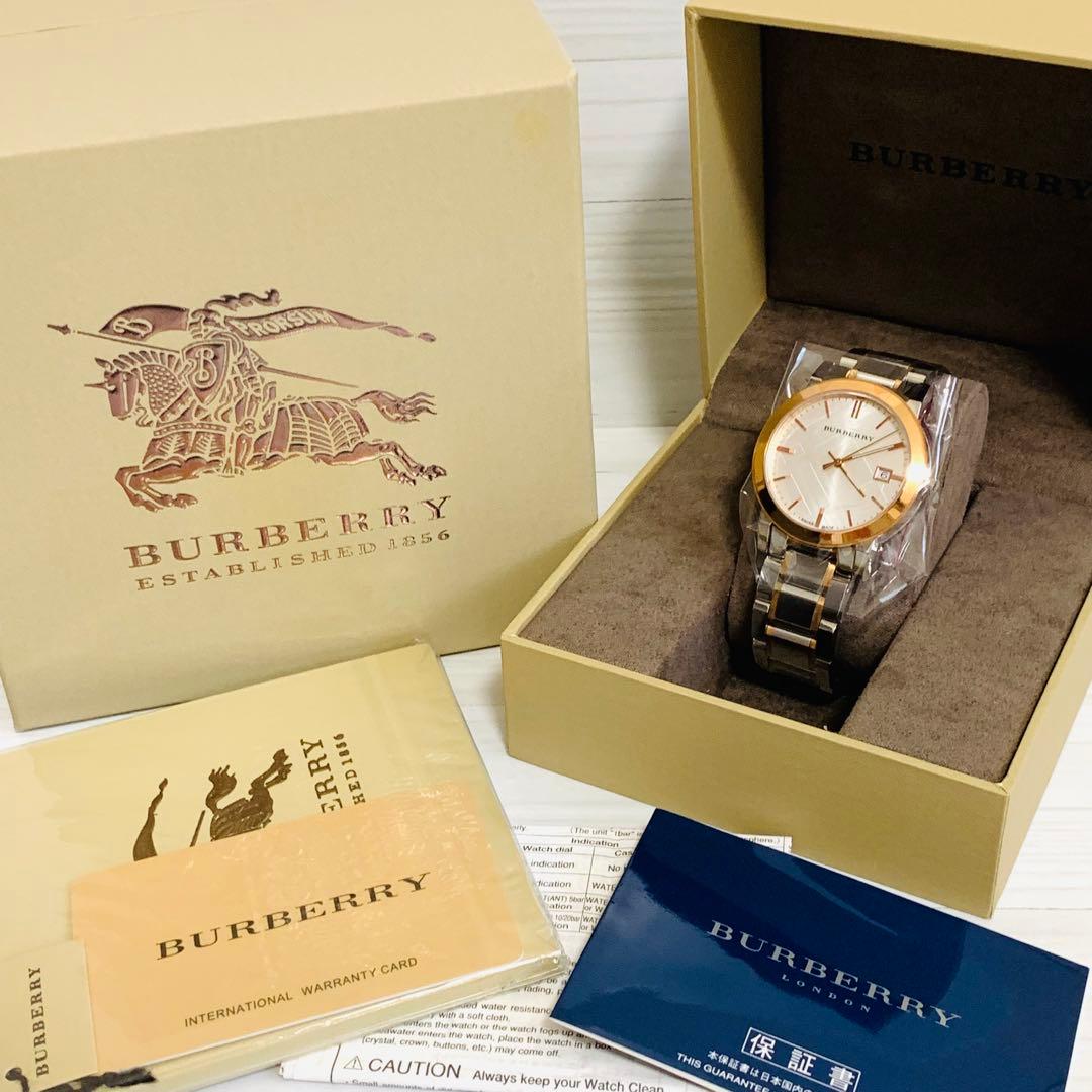 新品未使用】バーバリー 腕時計 BU9006 クォーツ 箱付 保護フィルム付