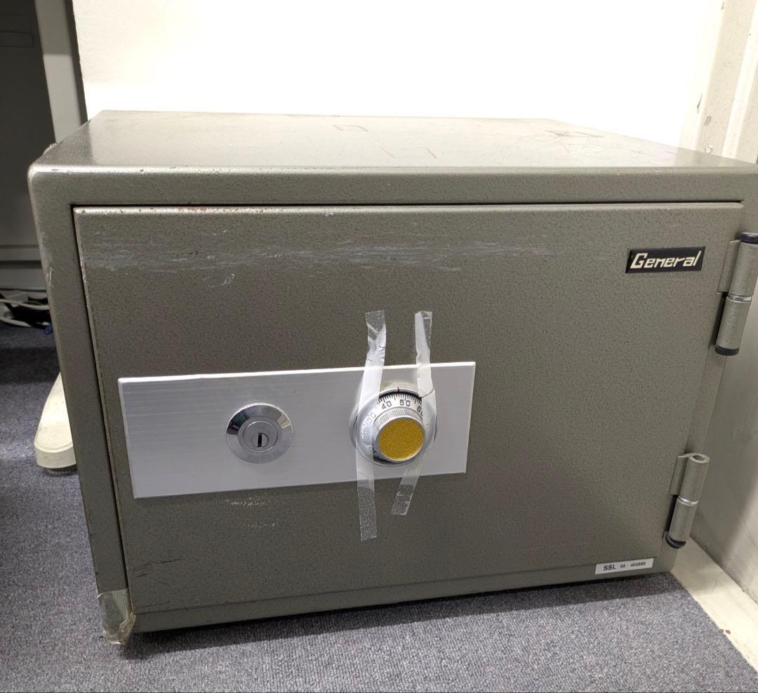 引渡し限定 東京都 General ダイヤル式 耐火 金庫 グレー 訳あり