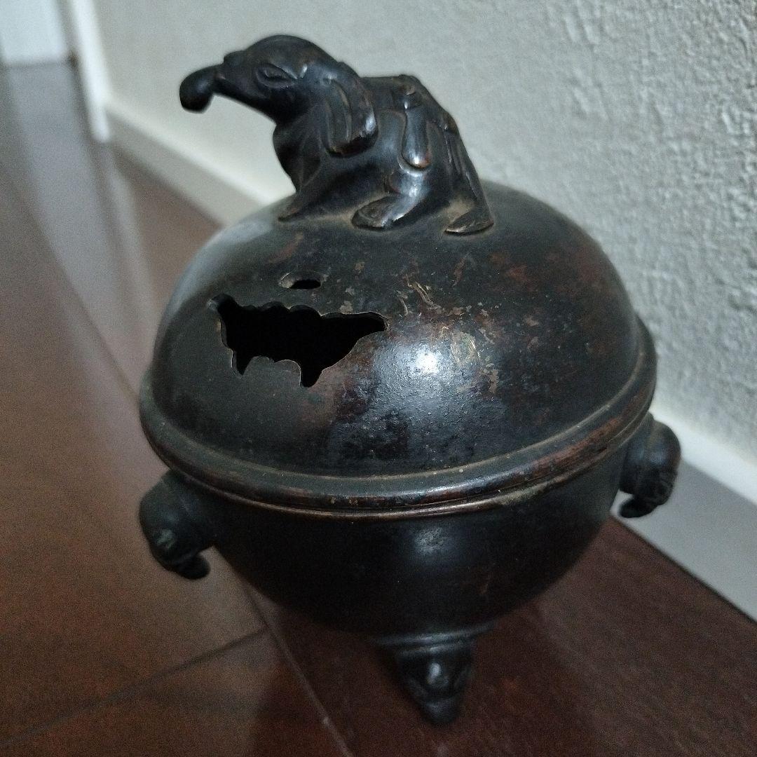 希少　古銅　香炉　像　獏　古美術　骨董品 楽天市場】骨董○銅製獅子香炉○俊道銘 | 昭和頃-20世紀頃 | 銅製