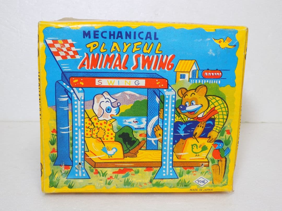 希少 米屋ブリキ ゼンマイ【PLAYFUL ANIMAL SWING】動作品 - メルカリ