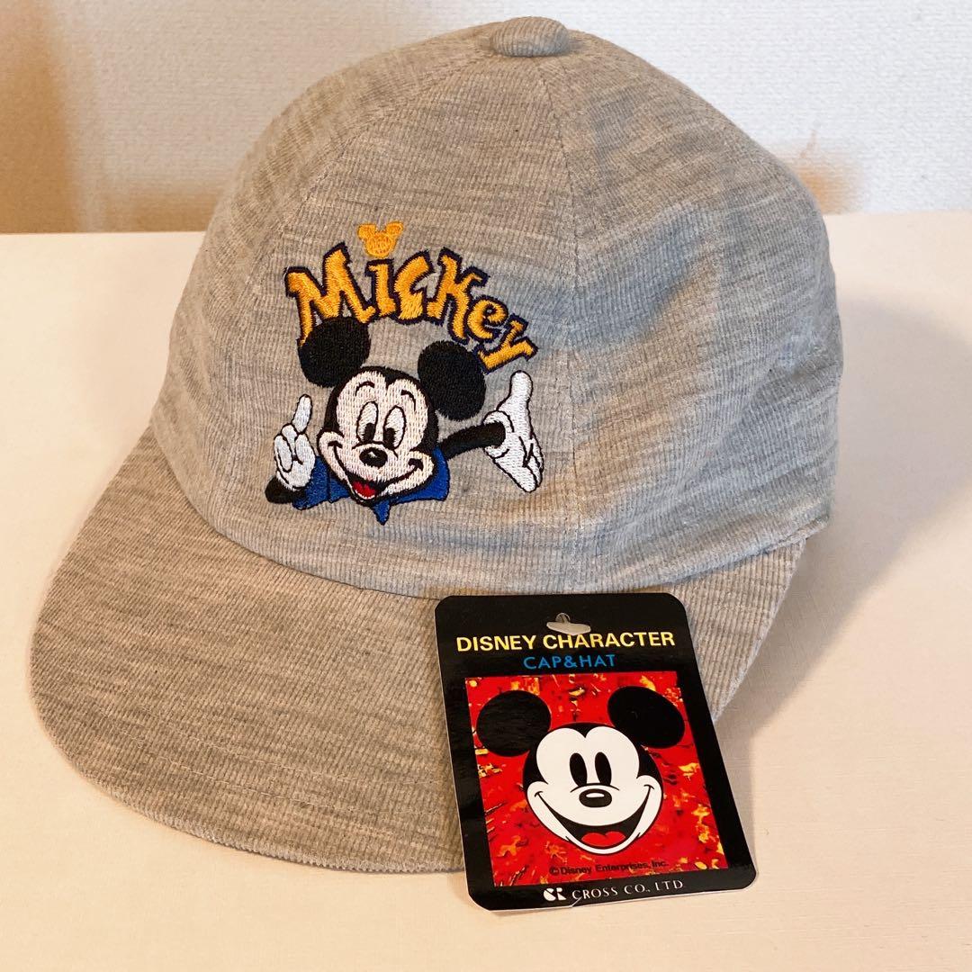 ディズニー ミッキー 刺繍 レトロ キャップ デッドストック 54センチ