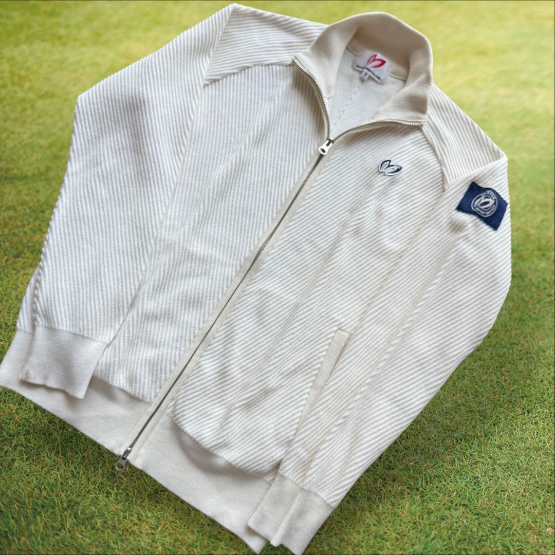 シルク素材 マスターバニー ニット M〜L相当 オフホワイト ハーフジップ 4