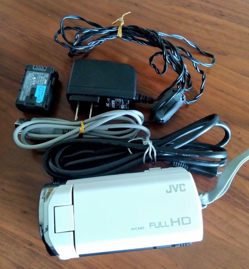ジャンク品】JVC Everio ビデオカメラ GZ-E565 ホワイト - メルカリ