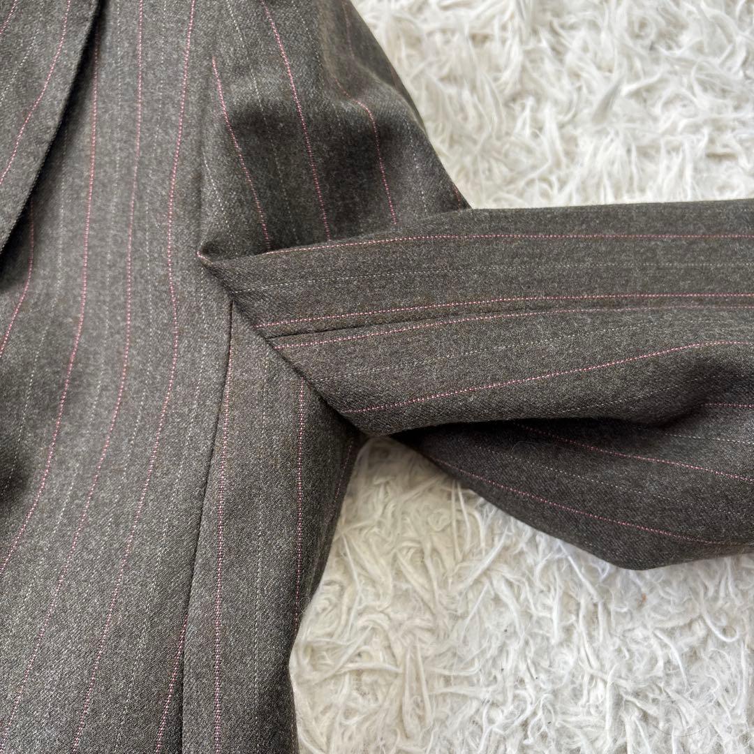 極美品☆【ミス　クロエ】ピンクストライプ　裏地　総裏地　パンツスーツ　40 L