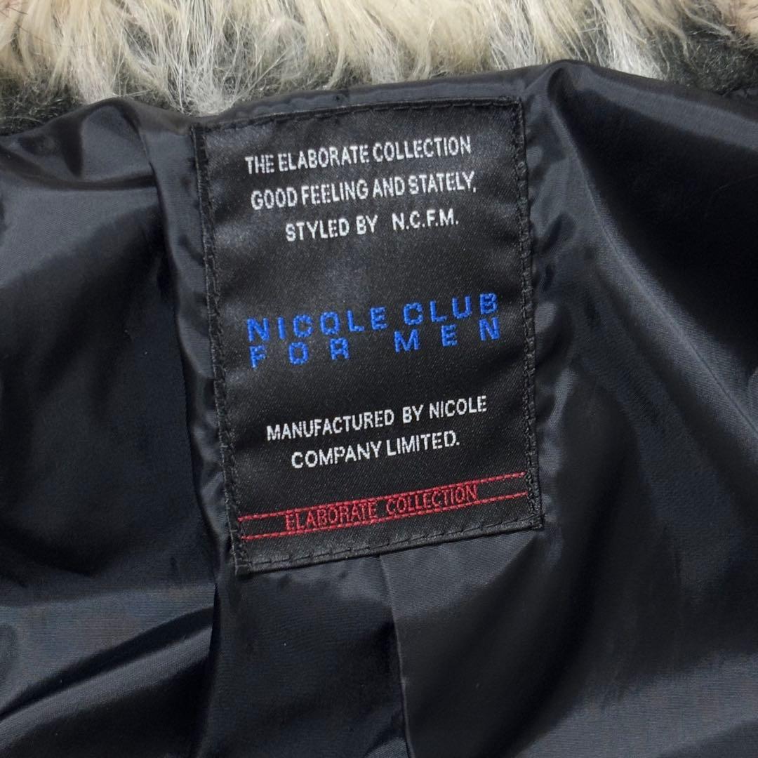 y2k ニコルクラブフォーメン ファーダウンジャケット 短丈 お兄系 00s