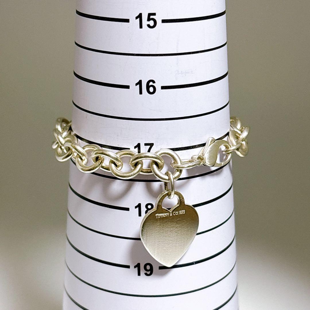 【美品】19.3cm ティファニー ハートタグ ブレスレット SV925