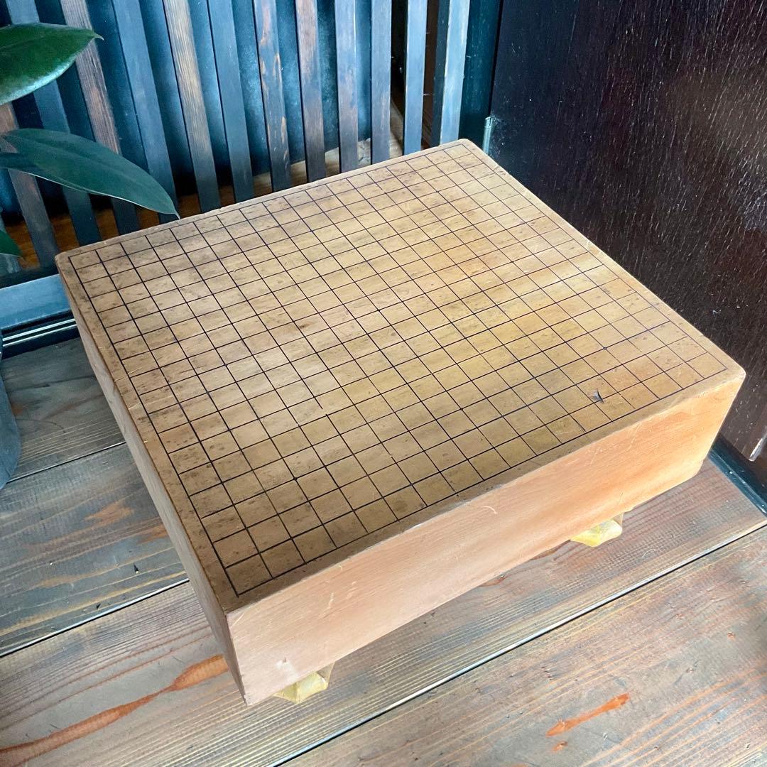 囲碁盤 あし付 へそ付 天然木 脚付 脚付き ヘソ付 天然木 碁盤 囲碁