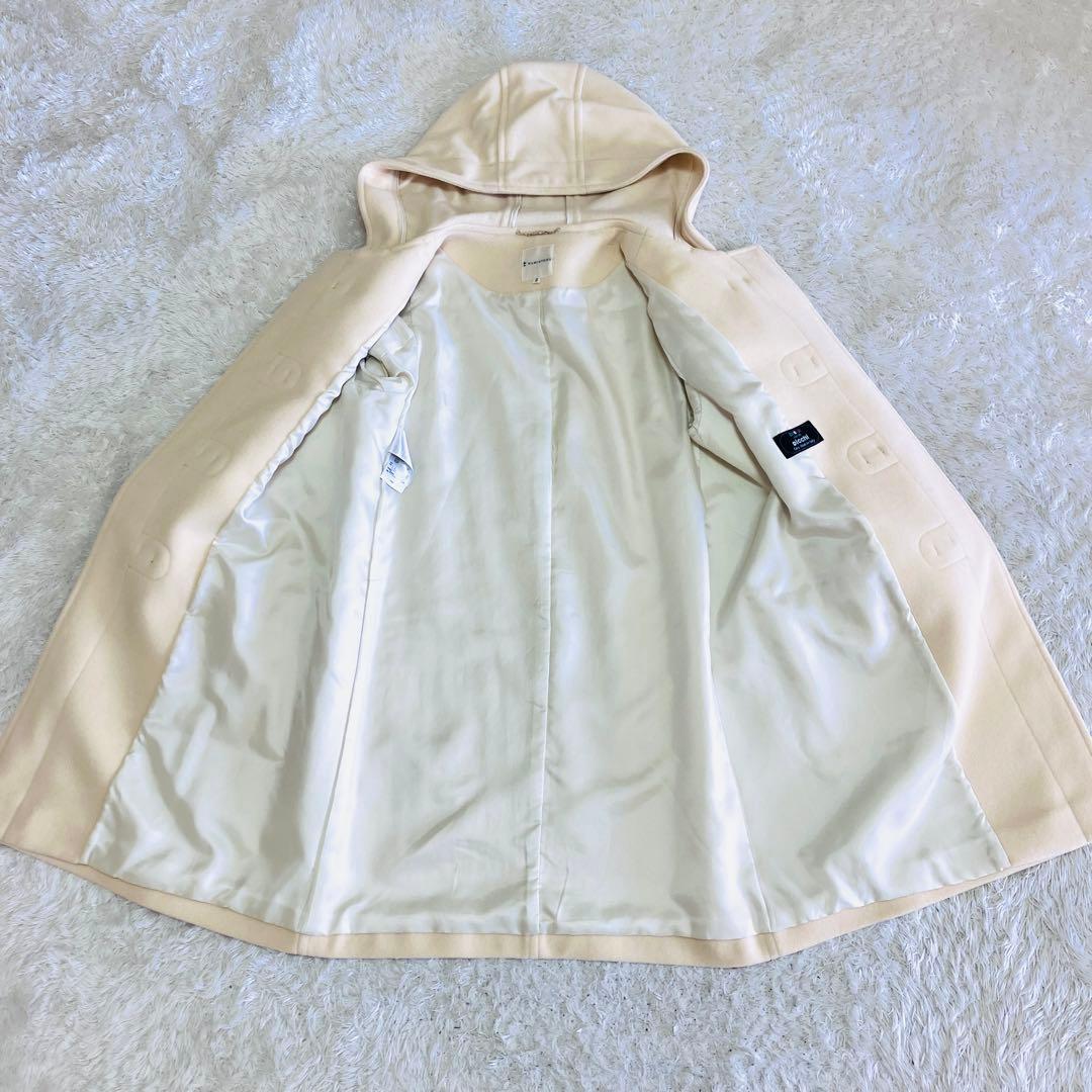 極美品 組曲 ダッフルコート カシミヤ ホワイト 榮倉奈々着用 XL