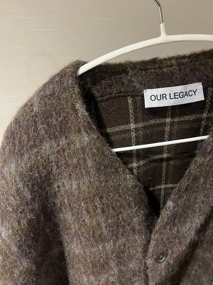 OUR LEGACY アワレガウールミックス ドルフチェック カーディガン 48