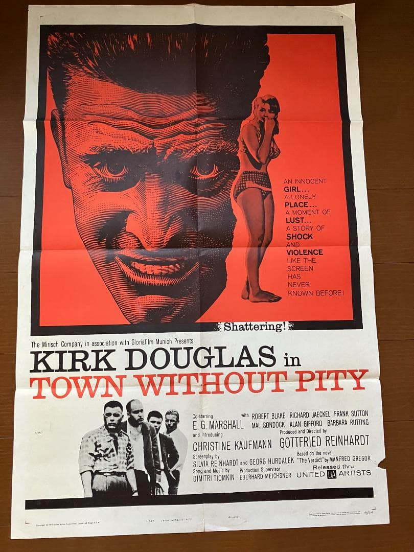 ビンテージポスター 1961年 カークダグラス 非情の町 ブライアンセッツァー ビンテージポスター 1961年 カークダグラス 非情の町 ブライアンセッツァー