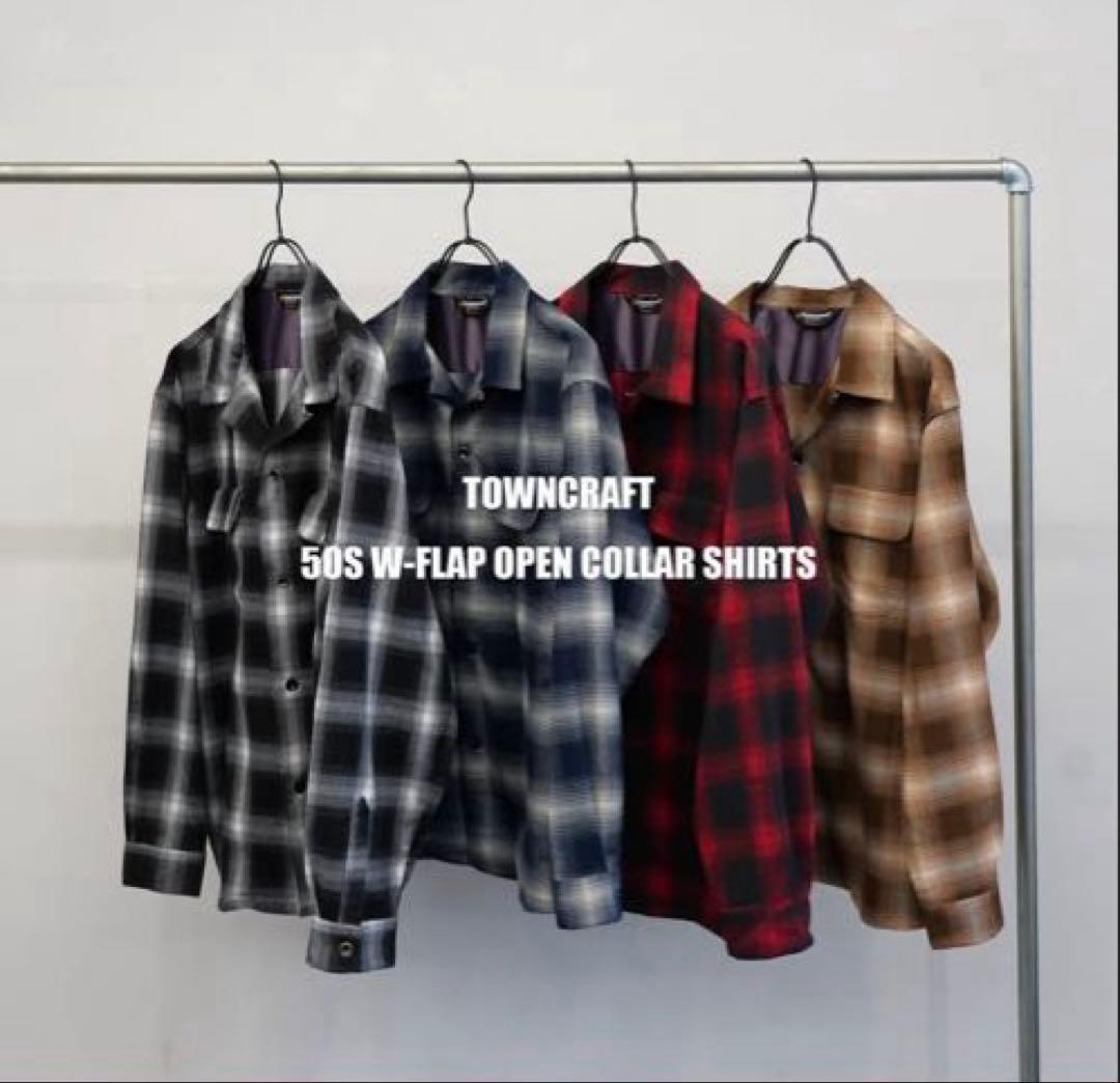 ひ*つ様 即完品 タウンクラフト 50S W-LAP LOOP COLLAR S TOWNCRAFT（タウンクラフト） シャツ タウンクラフト / 50S W-FLAP