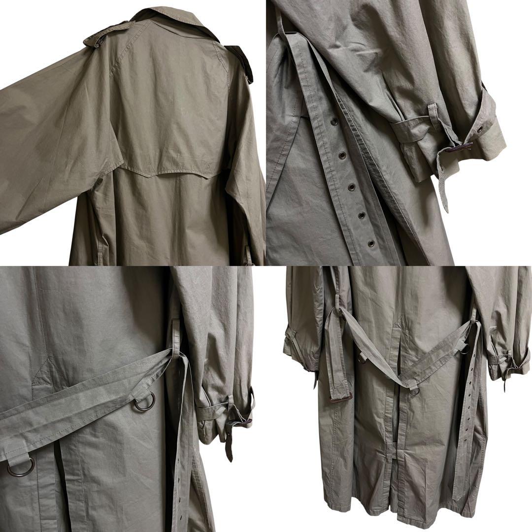 90s ポロラルフローレン トレンチコート M コットン ロング丈 カーキ