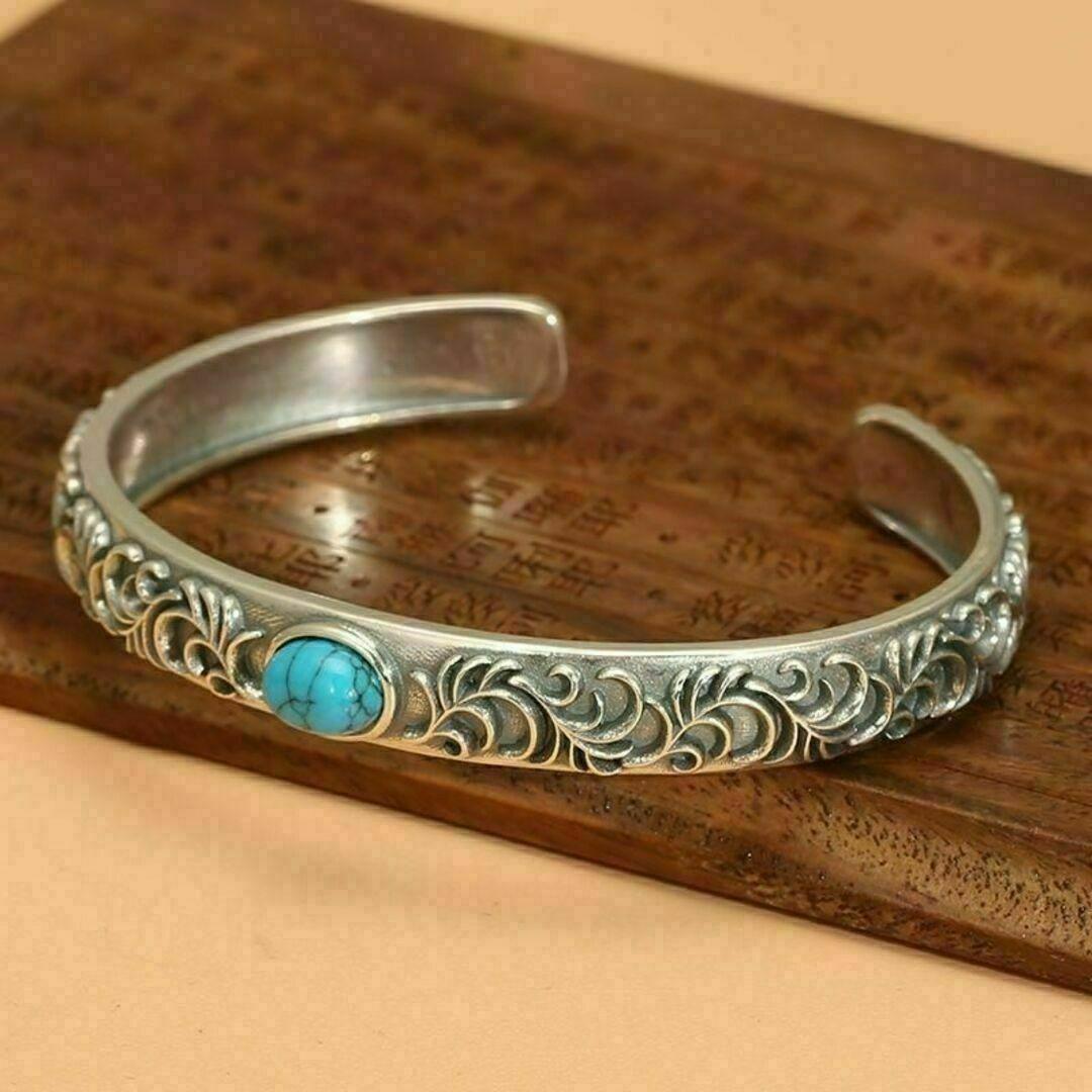 ターコイズ インディアンジュエリー バングル ブレスレット シルバー