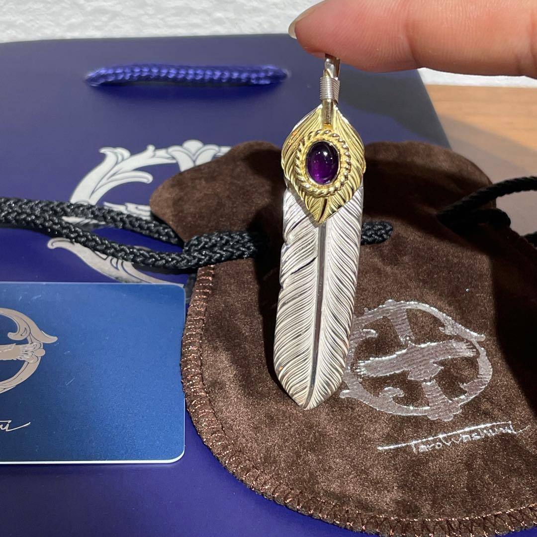 鷲見太郎 tarowashimi アメジストフェザーペンダント - メルカリ