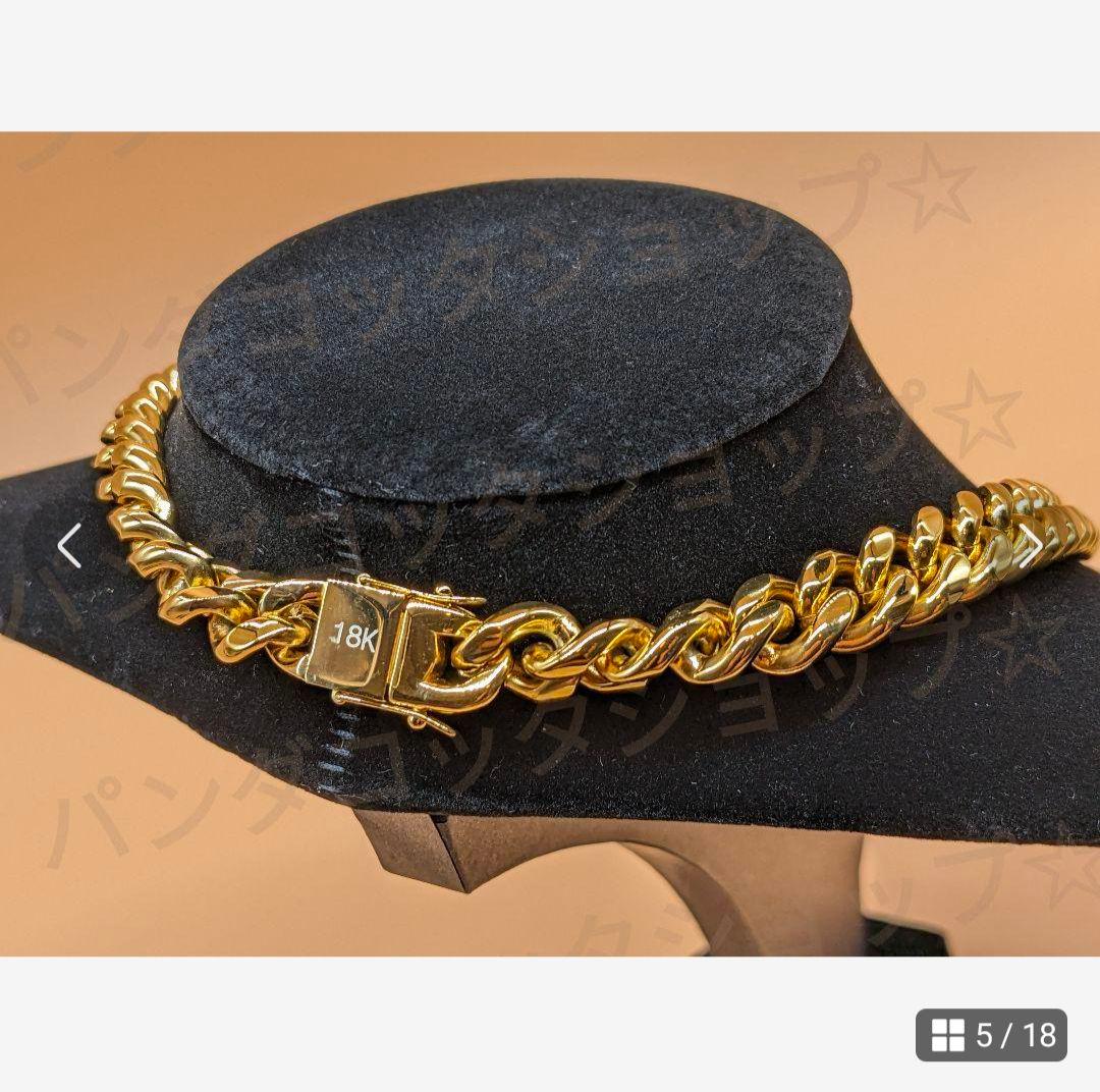 50cm】【12mm】【18K刻印あり】【Miami Cuban】 - メルカリ