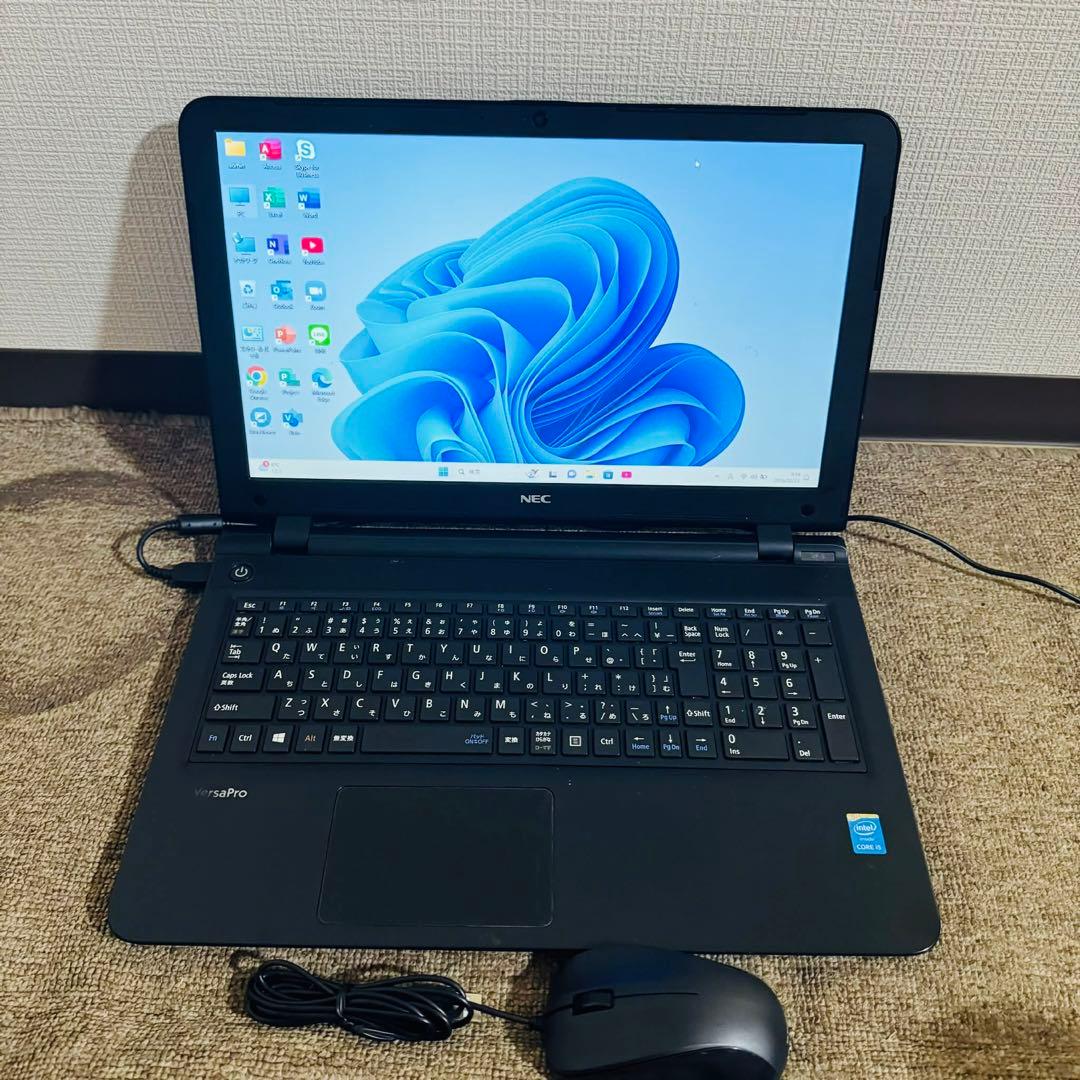 S274 NECノートパソコン i5メモリ8G高速Windows11オフィス付き - メルカリ