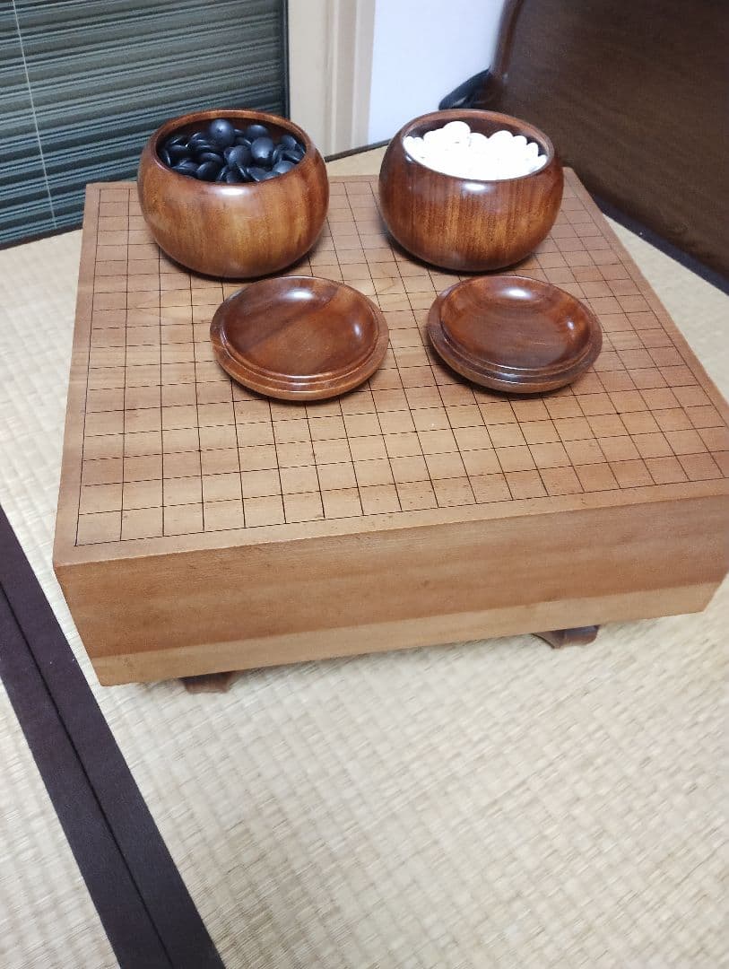高級囲碁セット（碁盤・碁石・碁笥） 囲碁セット 新かや2寸ハギ足付碁盤セット(蛤碁石28号・欅碁笥特大
