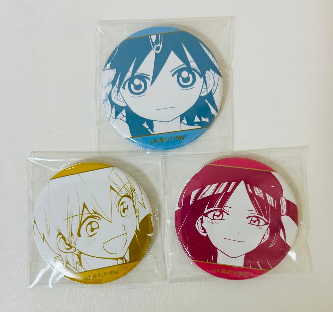 マギ 原作コマ缶バッジ アラジン アリババ モルジアナ ポップアップ