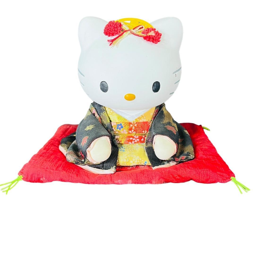 ハローキティ 日本人形 黒もみじ 着物 置物 フィギュア 2002年