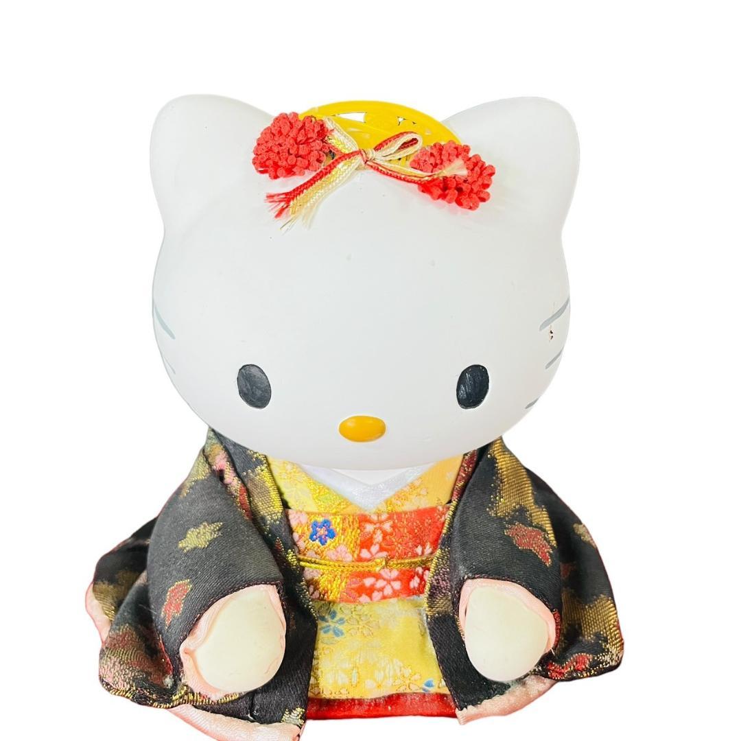 ハローキティ 日本人形 黒もみじ 着物 置物 フィギュア 2002年