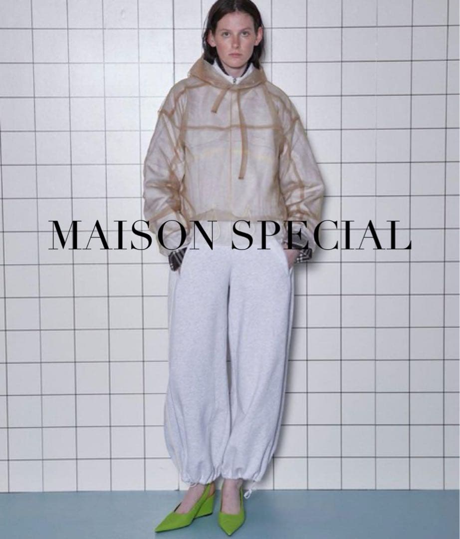 美品✨】MAISONSPECIAL 川口春奈着用 スウェットトラックロンパース