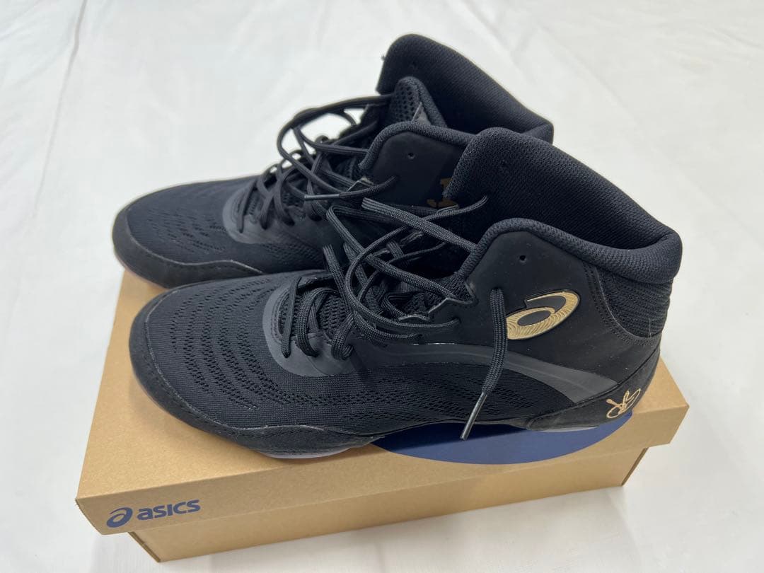 レスリングシューズ　JB 新品未使用 asicsアシックスJBエリート4レスリングシューズ ブラック/グリーン