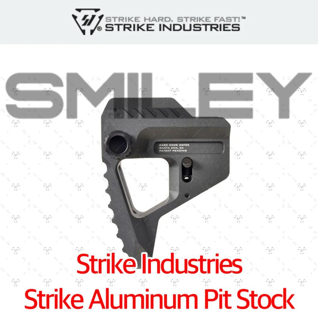 ストライク インダストリーズ アルミニウムピットストック 実物 Strike Industries: 実物 ストック Strike Aluminum Pit Stock BK/FDE
