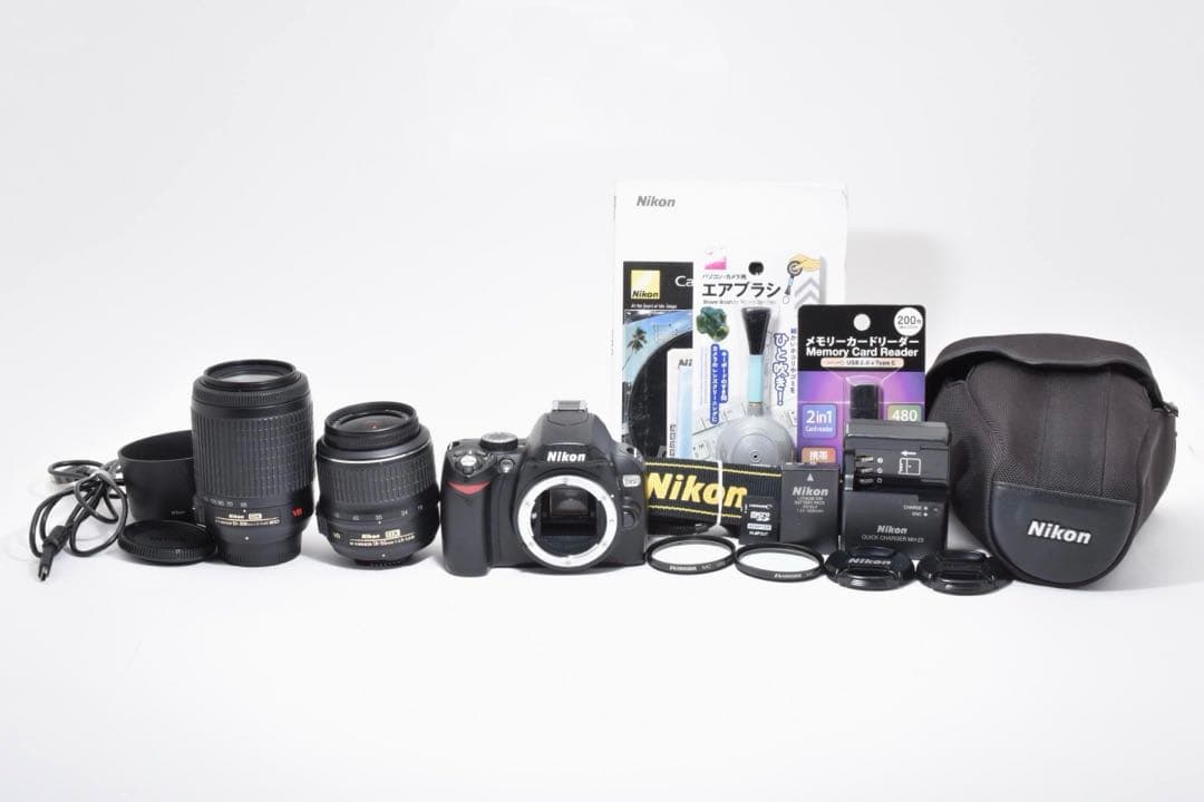 ✨ダブルレンズ✨Nikon D60 遠くまで 初心者さん向け 一眼レフ 動作OK