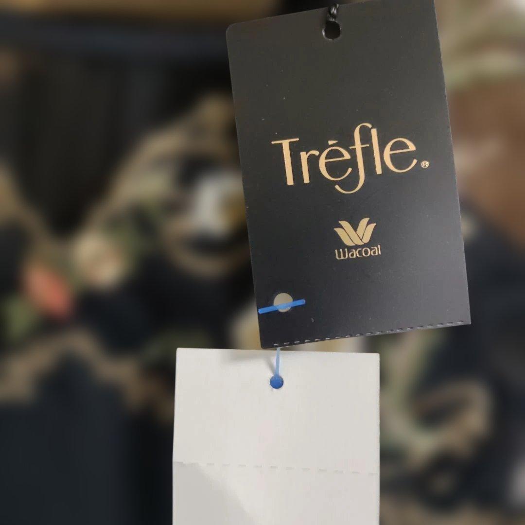 トレフル 花柄刺繍 シースルーキャミソール 黒85-85新品タグ付き