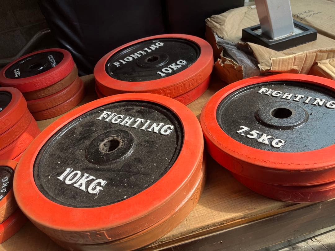 FIGHTING ダンベルプレート 総重量 １７０キロ　引き取り限定 2026年最新】fighting ダンベルの人気アイテム - メルカリ